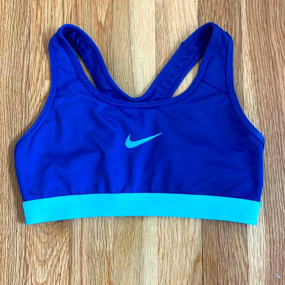 Nike sport bra small blue/turq